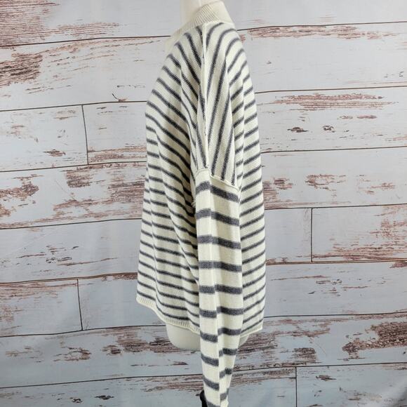NWOT Madewell Stripe-Play Mockneck Pullover Sweater Size XXL Wool Blend - Picture 2 of 9